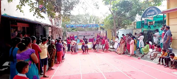 Children playing and running outdoors